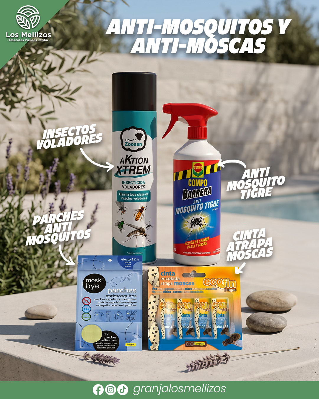 Productos anti-insectos en Los Mellizos
