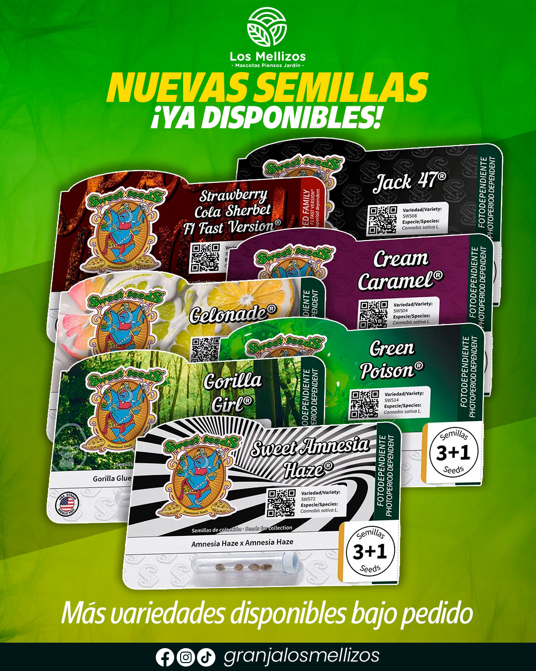 Nuevas semillas Sweet Seeds